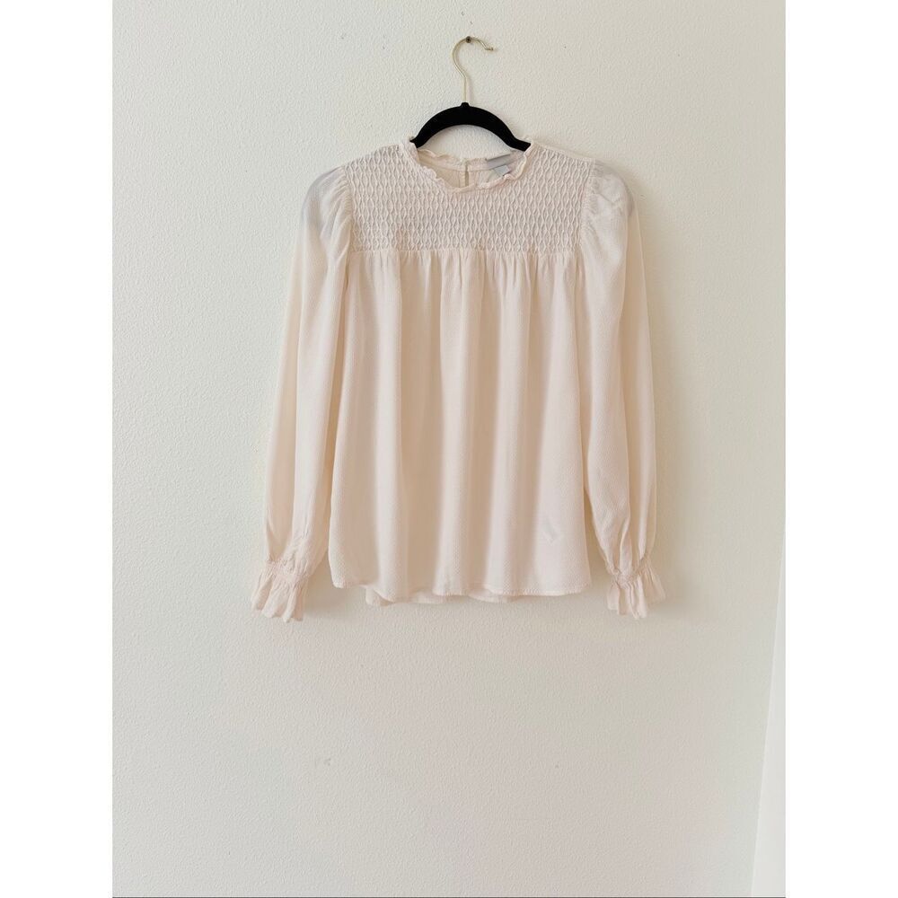 A New Day smocked long sleeve top size medium